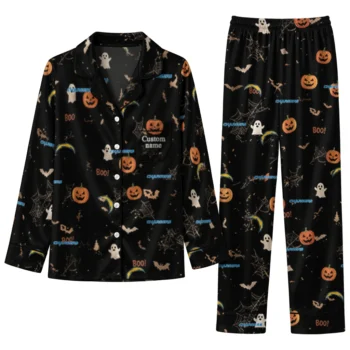 los angeles chargers long pajama set custom icon confetti black best selling.webp