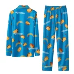 Los Angeles Chargers Long Pajama Set Custom Snack Scatter Blue Best Selling