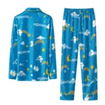 Los Angeles Chargers Long Pajama Set Customized Cloud Stars Blue Best Selling