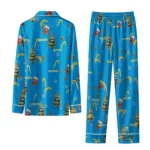 Los Angeles Chargers Long Pajama Set Customized Sprig Scatter Blue Best Selling