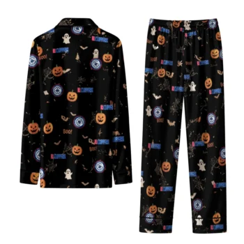 los angeles clippers long pajama set custom icon confetti black fashion forward.webp