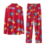 Los Angeles Clippers Long Pajama Set Custom Snack Scatter Red Best Selling