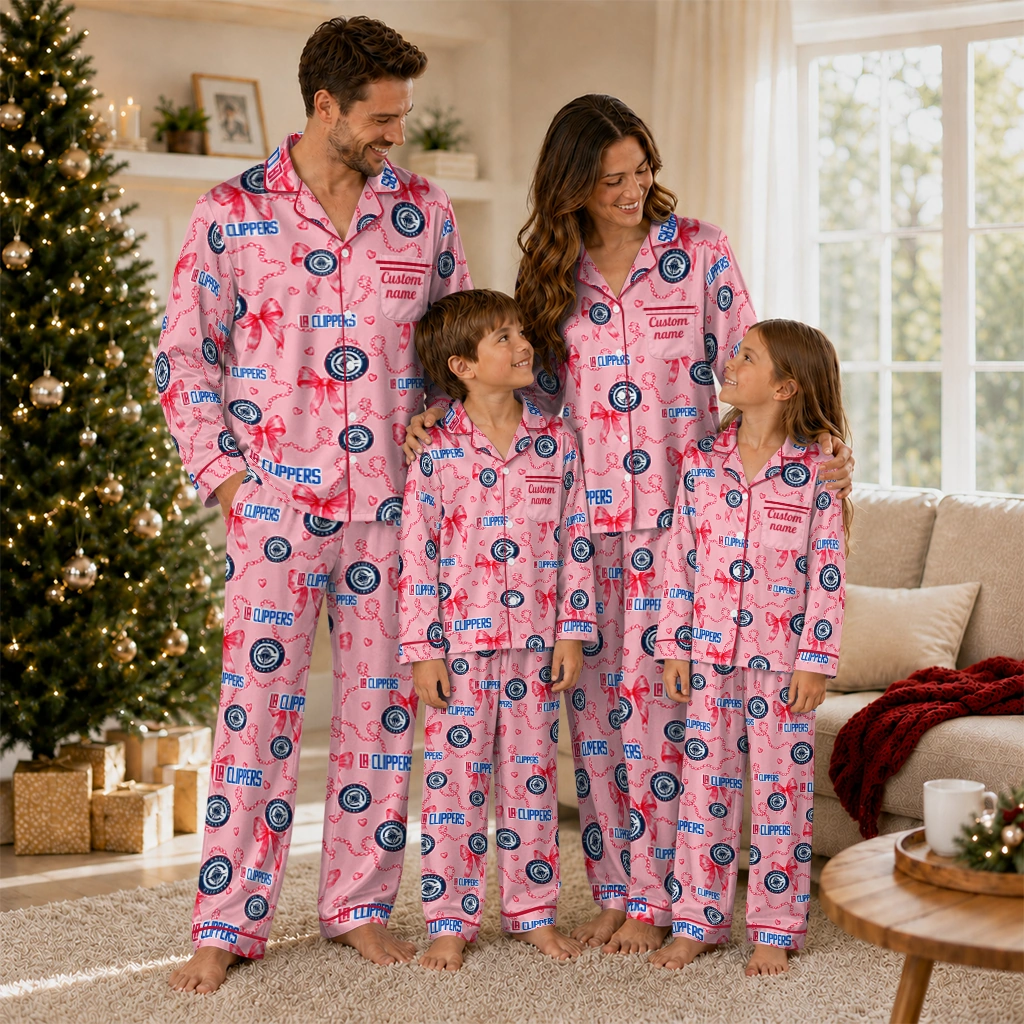 los angeles clippers long pajama set customized ribbon chains red latest model.webp los angeles clippers long pajama set customized ribbon chains red latest model.webp