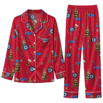Los Angeles Clippers Long Pajama Set Customized Sprig Scatter Red Best Selling