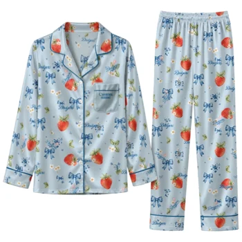los angeles dodgers long pajama set custom ribbon florals blue best selling.webp