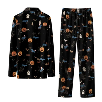 los angeles dodgers long pajama set personalized icon confetti black fashion forward.webp