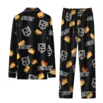 Los Angeles Kings Long Pajama Set Customized Snack Scatter Black Best Selling