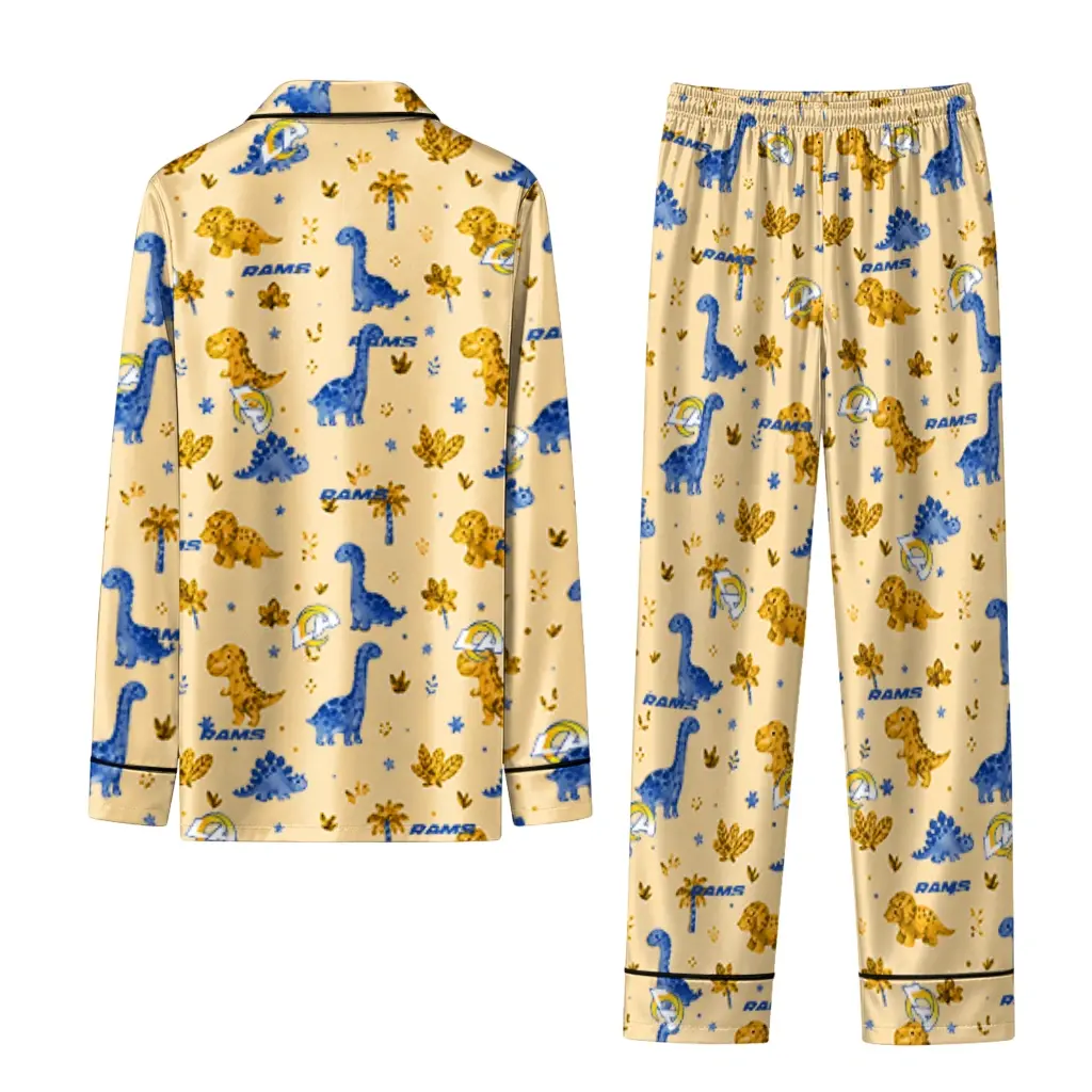 Los Angeles Rams Long Pajama Set Custom Character Scatter Fashion Forward Los Angeles Rams Long Pajama Set Custom Character Scatter Fashion Forward