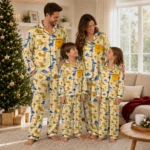 Los Angeles Rams Long Pajama Set Custom Character Scatter Best Selling