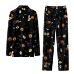 los angeles rams long pajama set customized icon confetti black best selling.webp