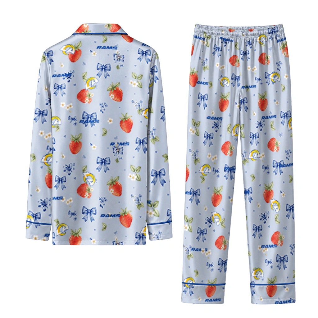 los angeles rams long pajama set personalized ribbon florals blue fashion forward.webp los angeles rams long pajama set personalized ribbon florals blue fashion forward.webp
