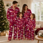 Louisiana Monroe Warhawks Long Pajama Set Customized Cloud Stars Red Best Selling