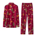 Louisiana Monroe Warhawks Long Pajama Set Customized Sprig Scatter Red Best Selling