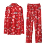 Louisiana Ragin Cajuns Long Pajama Set Customized Heart Charms Red Best Selling