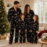 Louisiana Ragin Cajuns Long Pajama Set Customized Icon Confetti Black Best Selling