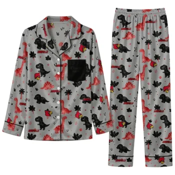 Louisville Cardinals Long Pajama Set Personalized Character Scatter Best Selling