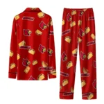 Louisville Cardinals Long Pajama Set Personalized Snack Scatter Red Best Selling