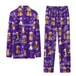 Lsu Tigers Long Pajama Set Custom Animal Scatter Purple Best Selling