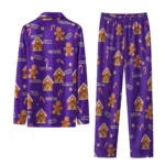 Lsu Tigers Long Pajama Set Custom Candy Scatter Purple Best Selling