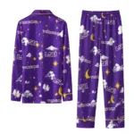 Lsu Tigers Long Pajama Set Custom Cloud Stars Purple Best Selling