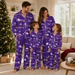 Lsu Tigers Long Pajama Set Custom Cloud Stars Purple Best Selling