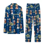 Marquette Golden Eagles Long Pajama Set Custom Animal Scatter Blue Best Selling