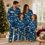 Marquette Golden Eagles Long Pajama Set Custom Cloud Stars Blue Best Selling