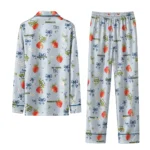 Marquette Golden Eagles Long Pajama Set Custom Ribbon Florals Blue Best Selling