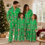 Marshall Thundering Herd Long Pajama Set Customized Animal Scatter Green Best Selling