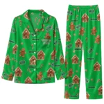 Marshall Thundering Herd Long Pajama Set Customized Candy Scatter Green Best Selling