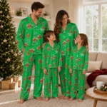 Marshall Thundering Herd Long Pajama Set Customized Candy Scatter Green Best Selling