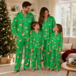 Marshall Thundering Herd Long Pajama Set Customized Snack Scatter Green Best Selling