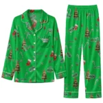 Marshall Thundering Herd Long Pajama Set Customized Sprig Scatter Green Best Selling