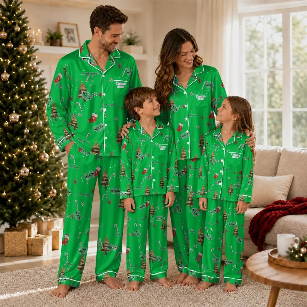 Marshall Thundering Herd Long Pajama Set Customized Sprig Scatter Green Latest Model Marshall Thundering Herd Long Pajama Set Customized Sprig Scatter Green Latest Model