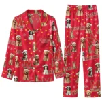 Maryland Terrapins Long Pajama Set Personalized Animal Scatter Red Best Selling