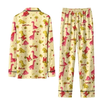 Maryland Terrapins Long Pajama Set Personalized Character Scatter Fashion Forward