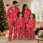 Maryland Terrapins Long Pajama Set Personalized Cloud Stars Red Best Selling