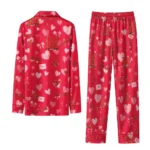Maryland Terrapins Long Pajama Set Personalized Heart Charms Red Best Selling