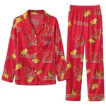 Maryland Terrapins Long Pajama Set - Personalized Snack Scatter Red 1 Maryland Terrapins Long Pajama Set Personalized Snack Scatter Red Best Selling