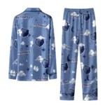 Memphis Grizzlies Long Pajama Set Custom Cloud Stars Blue Best Selling