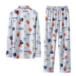 memphis grizzlies long pajama set custom ribbon florals blue best selling.webp