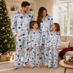 memphis grizzlies long pajama set custom ribbon florals blue best selling.webp