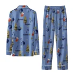 Memphis Grizzlies Long Pajama Set Custom Sprig Scatter Blue Best Selling
