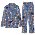 Memphis Grizzlies Long Pajama Set Customized Animal Scatter Blue Best Selling