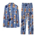 Memphis Grizzlies Long Pajama Set Customized Animal Scatter Blue Best Selling