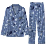 memphis grizzlies long pajama set customized heart charms blue best selling.webp