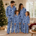 memphis grizzlies long pajama set customized heart charms blue best selling.webp