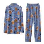 Memphis Grizzlies Long Pajama Set Personalized Candy Scatter Blue Best Selling