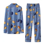 Memphis Grizzlies Long Pajama Set Personalized Snack Scatter Blue Best Selling