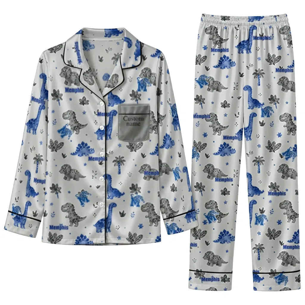 Memphis Tigers Long Pajama Set Customized Character Scatter Best Selling Memphis Tigers Long Pajama Set Customized Character Scatter Best Selling